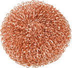 Redecker Copper Thread Pot Scrubber, Woven Copper Scouring Pads, 2 Pack Kitchen Scrubber for Pots Pans Sink Stove Stainless Steel, 3 in Diameter, Made in Netherlands