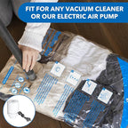 Vacuum Seal Bags for Clothing Travel & Home Storage, travel vacuum bags with pump, Store Blankets, Comforters, Pillows, Seasonal Clothes Compactly,16 Pack With Electric Pump