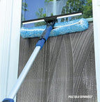 Unger Professional Connect and Clean 2-in-1 Squeegee and Scrubber, 14” Window Cleaning Tool, Essential Glass Cleaner for Commercial and Residential Use, Reusable Microfiber Sleeve, Streak-Free Results