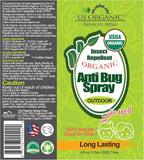 US Organic Mosquito Repellent Anti Bug Outdoor Pump Sprays, USDA Certification, Cruelty Free, Proven Results by Lab Testing, Deet-Free (4 oz - Value 2 Pack)