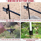 8 Pack Tent Stakes Heavy Duty Metal Tent Pegs for Camping Steel Tent Stakes 16 inch Unbreakable and Inflexible