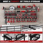 48" Large Power Tools Organizer Wall Mount,12 Drill Holder for Garage, Workshop Heavy Duty Storage Rack