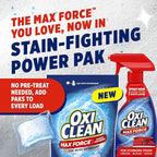 OxiClean Max Force Advanced Stain Remover Power Paks, Use with Detergent to Remove Stubborn Stains, Whiten, Brighten, and Boost Freshness, for All Temps and Washing Machines, 24 count