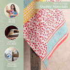 Maison d' Hermine Kitchen Towels Set of 3 100% Cotton 27.50" x 20" Reusable Cloth Tea Dish Towels Absorbent with Hanging Loop for Kitchen, Home, Dining, Cocktail Parties Spring/Summer (Marquise)