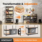 HOMEDANT 28" W 5 Tier Heavy Duty Garage Shelving Adjustable Metal Rack Storage Shelves Standing Shelf Unit Organizers Pantry Closet Black 2Pack