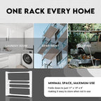 2024 Enhanced Clothes Drying Rack | Foldable Drying Rack Clothing for Laundry | Small Collapsible Portable Dryers for Laundry | Use for Indoor & Outdoor | White 37.5"x29"x12"