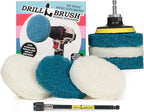 Drill Brush - Drill Attachment - Bathroom - Power Scrubber Pads - Cleaning Pads - Bath - Shower Door - Scouring Pad Kit - Bath Mat - Bathroom Sink - Shower Cleaner - Vinyl Flooring - Scrub Pads