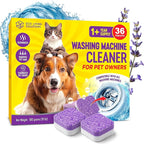 ECO LIVING SOLUTIONS Washing Machine Cleaner Tablets for Pet Owners, 36 Pack, Front&Top Load Washer Deep Cleaning, HE & Septic Tank Safe, Remove Pet Hair, Eliminates Smells, Prevents Dander Build-up
