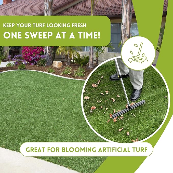 Room Groom Carpet Rake and Groomer with Telescoping 54 Inch Adjustable Handle, Portable Design, Carpet Brush Ideal for Pet Hair, Refreshing High Pile Carpets, Rugs, and Artificial Turf