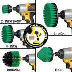 Household Cleaning Electric Spin Scrubber Set - Cast Iron Power Cleaner - Kitchen Cleaning Supplies - Kitchen Scrub Brush Tools for a Cleaner Home - Cast Iron Scrubber - Dish Brush - Wall Scrubbing