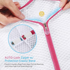 2nd Gen Honeycomb Mesh Laundry Bags for Delicates, Lingerie Bags for Washing Delicates, Travel Storage Organize Bag, Clothing Washing Bags for Blouse, Bra, Hosiery, Underwear and More(3 Pcs, 1L,1M,1S)