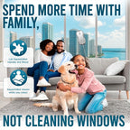 SqueeGBot Window Cleaning Robot Ideal for Panoramic Windows, Tiles, Mirrors, Robot Windows Cleaner with Intelligent AI 5.0 Navigation, Electric Window Cleaner Water Spraying, up to 5300 Pa