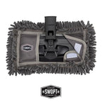 SWOPT 12” Microfiber Dust Mop Head w/Refill — Cleaning Head Interchangeable w/All SWOPT Cleaning Products for Efficient Cleaning & Storage — Mop Provides Lint-Free Cleaning for Wood, Laminate, Tile