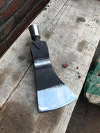WHS201 Viking Axe Head, Custom Hand Forged Viking Axe Real Head, Tomahawk Viking Hatchet Beared Camping Axe Blade, 5160 HIGH Carbon Steel Blade, Viking Gift for Him - Christmas Gift (Ax)
