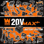 WEN Cordless Planer, Brushless with 3-1/4-Inch Blade, 20V Max 4.0 Ah Lithium-Ion Battery and Charger (20653)