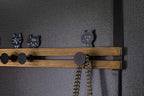 creathome Over The Door Rail with 4 Peg Hooks, Lovely Cat Pattern, Classic Style