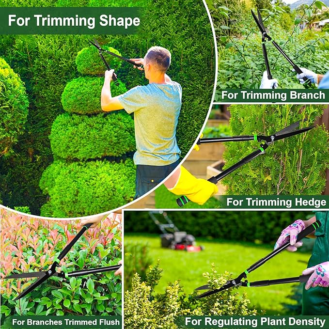 29.9" Hedge Shears,Professional Pruning Shears For Gardening,Sharp Hedge Clippers Handheld With Comfort Grip Handles,Carbon Steel Garden Clippers Handheld for Precise Trimming Gardening Tools
