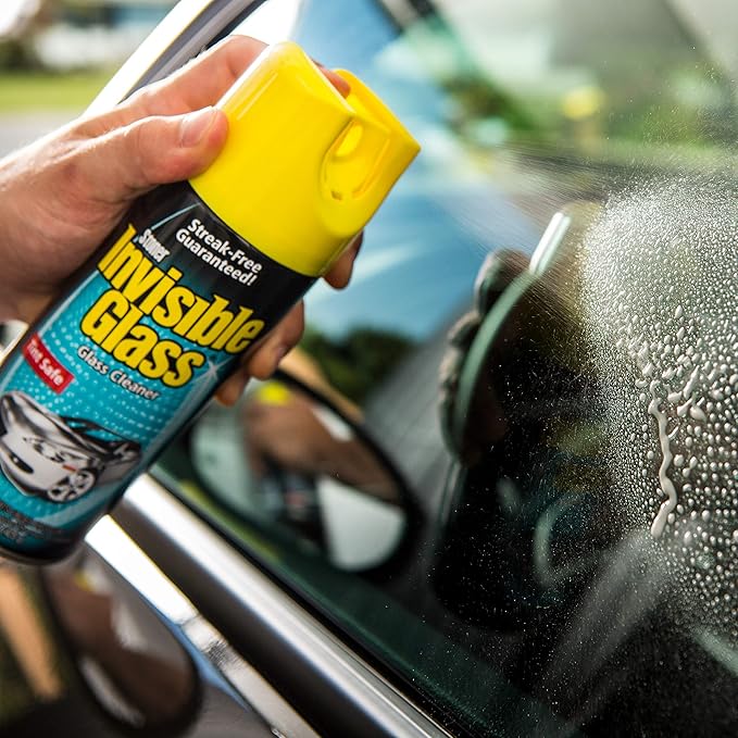 Invisible Glass 91163-4PK Premium Aerosol Glass Cleaner Spray for Car Windshields and Windows, Automotive and Home Window Cleaner, Streak-Free, Ammonia-Free, Tint-Safe – 15 oz (Pack of 4)