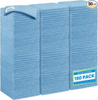 HOMEXCEL Blue Microfiber Cleaning Cloth 50 Pack, 12.5 x 12.5 inch Microfiber Towels for Cars, Ultra Absorbent Car Washing Cloth, Lint Free Streak Free Cleaning Rags for Car, Kitchen, and Window