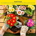 ⭐️ Gardenera 3PC Garden Tool Set with Soft Rubberized Non-Slip Handles - Hand Trowel, Transplant Trowel, Hand Rake in Polished Aluminum - Ideal for All Gardening Needs and The for Gardeners 🎁