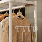 IZEUK Heavy Duty Rolling Garment Rack Wire Clothes Rack for Hanging Clothes (Gold, 3 Tier with 1 Rod, 17.7" D x 45.3" W x 70.3" H)