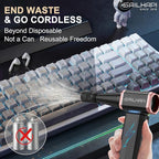Electric Air Duster, 300000RPM High-Speed Cordless Blower for Barber with Variable Speed & Brushless Motor, Portable Mini Blower for Keyboard, PC, Computer, Replaces Canned Air, Gifts for Men