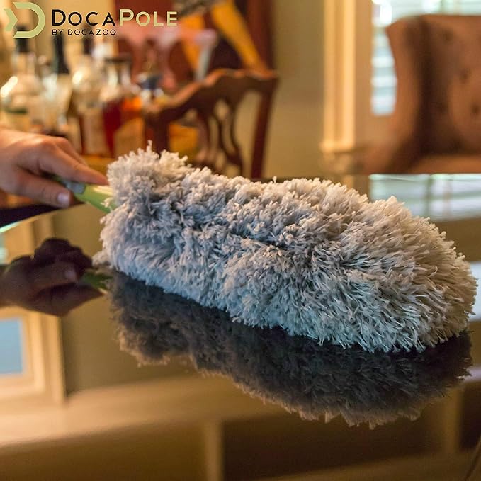 DOCA Telescoping Pole 5-12 Ft - Extension Pole for Cleaning, Feather Duster, Window Washing Kit, Paint Roller, Window Squeegee - High Reach Extendable Kit for Indoor & Outdoor - Feather Duster