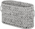 GRANNY SAYS Toilet Paper Storage, Toilet Paper Basket for Bathroom, 6 Mega Rolls Organizer Free Standing, Wicker Basket for Bathroom Storage, Grey