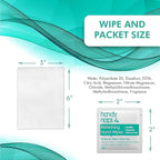Handynaps Alcohol-Free Hand Wipes With Fresh Lemon Scent, Gentle On The Skin - Box of 100 Individually Wrapped Wipes For Adults and Kids, Travel Essentials