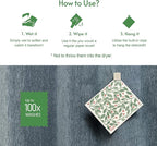 Swedish Dishcloths for Kitchen, 8 Pack Green Reusable Paper Towels with Clips, Non-Scratch Swedish Kitchen Towels, Super Absorbent Cellulose Sponge Cloths, Dishwasher Safe, No Odor