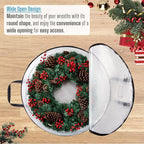 VENO 2 Pack Front Door Wreath Storage Container For Summer - 30 Inch Clear Wreath Bag, Christmas Garland Decoration Organizers with Zipper and Durable Handles (Clear, 30"-2 Pack)