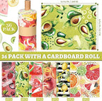 36 Count Reusable Cleaning Cloths Washable Cotton Kitchen Towels for Home(Fruit Style,Fresh Color)