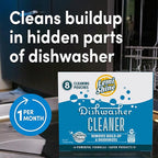 Lemi Shine Natural Dishwasher Cleaner - Hard Water Citric Acid Cleaning Powder - Lemon Scented Eco-Friendly Dishwasher Cleaner & Deodorizer - 14.08 oz (8 Pack)