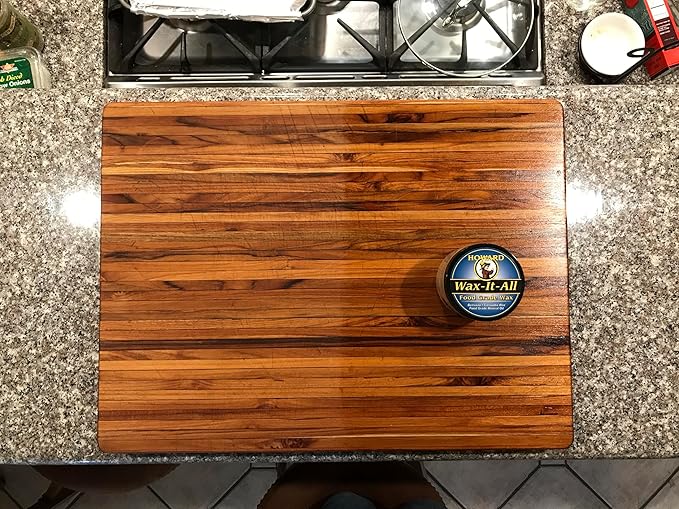 HOWARD - Protective Food-Grade Wax: Beautifies and Extends the Finish of Surfaces. Ideal for Wood, Stone, Metal, Cement, Paint, Plastics, and More. Size: 9 Fl oz.