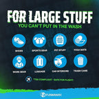 FunkAway Odor Eliminator Spray for Shoes, Clothes and Gear, 3.4 oz., 3 Pack, Non-Aerosol; Mini Size for Travel, Ideal for Gym Bag, Purse, Locker or Suitcase