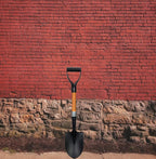 Ashman Short Handle Digging Shovel (1 Pack) - 27-inch Kids Beach & Garden Shovel with Sturdy Blade, D-Handle Gardening Tool