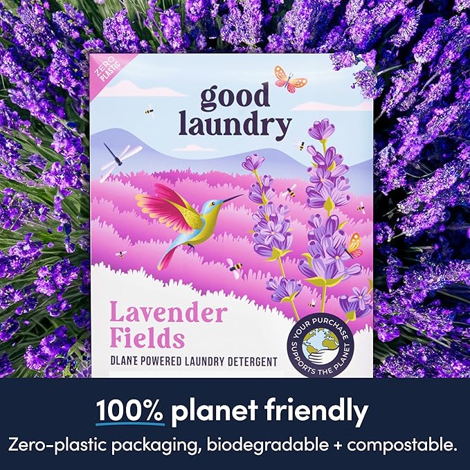 Bundle: Lavender Laundry Detergent Sheets (60 Loads), Scent Booster Beads (7oz) & Dryer Sheets (40ct) - Eco-Friendly, Plastic-Free, Hypoallergenic, Chemical-Free