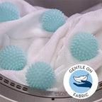 Reusable Laundry Dryer Balls, Plastic Anti-Static Fabric Softener, Reduces Wrinkles, Sustainable Cleaning Supplies, Essential Washing & Drying Aid for Soft, 6 Pack, 2.36 in (Sky Blue/Purple/Pink)
