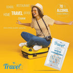 Hand Sanitizing Travel Wipes – 30ct Individually Wrapped | Fresh Citrus Scent, Moisturizing, 70% Alcohol Wipes | Travel, Home, Office, Daily Use | Made in USA
