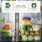 CURTA 6-Pack 1/4 Size 4" Deep NSF Polycarbonate Food Pans with Handled Lids & Drain Trays | Dishwasher & Freezer Safe Clear Container for Prep Tables, Buffet, Salad Bar, Commercial Kitchen
