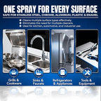 Sheila Shine 1 Quart Stainless Steel Cleaner and Polish – Cleans, Polishes & Protects Kitchen Appliances, Refrigerators, Sinks, Ovens & Grills – Stainless Steel Cleaner Spray Bottle