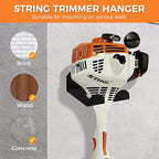 Weedeater Rack, 1 Pack Weed Eater Hanger, Weed Eater Rack for Wall, Heavy Duty Garden Tool Garage Organizer Trimmer Holder, Chainsaw Hanger Wall Mount(Orange)