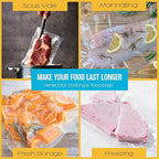 Houseables Vacuum Sealer Bags, Vacuum Sealer Rolls, Food Saver Bags Rolls, 8 Inch, Vac Seal, Sous Vide, Food Storage, Freezer, Sealing, Machine, Cooking, Air Sealable, BPA Free, Heavy Duty, 8x50, 2PK