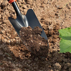 Arinasun Garden Tool Set, 4 Pieces， Including 2 Shovels,1 Rake, 1 Cultivator, Rust-Resistant lron Tools, Rubber Grip Handles