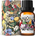 HIQILI Grey Vetiver Diffuser Oil, Fast Diffusion for Large Spaces, Pet - Safe, Suitable for Home and Other Scenarios - 0.34 Fl Oz