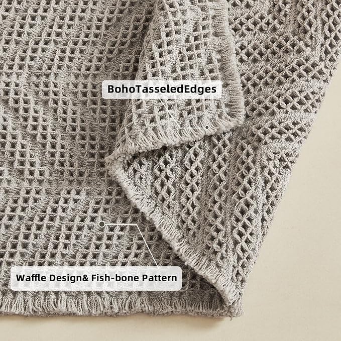 Bathroom Runner Rug Super Absorbent Non Slip Long Bath Mat Machine Washable Boho Bathroom Rugs Quick Dry Rug Runners for Hallway Bedroom Laundry Room,Grey, 2'x 6'(24" x 72")