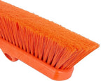 SPARTA 41278EC24 Flo-Thru Plastic Wall Scrub Brush, Equipment Brush With Soft Nylex Bristles For Industrial Kitchens, Hospitals, Commercial Cleaning, 4 Inches, Orange