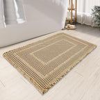 Bath Rugs Mat,Upgraded Waffle Bath mat,Super Absorbent Non Slip Bath Rugs,Machine Washable Rugs for Shower Room, Rubber Backed Bath Mats, Ultra Soft,Brown,18" x 30"