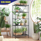 Romorgniz Storage Shelves Adjustable Metal Shelving Unit 5 Tier Wire Shelving,1010LBS Pantry Shelves Sturdy Steel Wire Shelf for Laundry Bathroom Kitchen Pantry, 13.6" D x 21.5" W x 59.4" H, 2PCS
