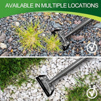 Walensee Mini Action Hoe for Weeding Stirrup Hoe Tools for Garden Hula-Ho with 14- Inch Scuffle Loop Hoe Gardening Weeder Cultivator, Sharp Durable Metal Handle Weeding Rake with Cushioned Grip, Grey